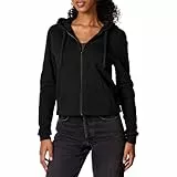 Amazon Essentials Sudadera con Capucha de Forro Polar con Cremallera Completa (Disponible en Tallas Grandes) Mujer, Negro, XL