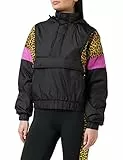 Urban Classics Ladies AOP Mixed Pull Over Jacket Chaqueta, Multicolor (Black/Leo 01945), Medium para Mujer