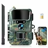 WOLFANG Cámara de Caza 4G, Camara Fototrampeo 48MP 2K HD, Nocturna 850 NM LED IR con 0,3s Activación, Cámara Caza Impermeable IP66 para Vida Silvestre y Monitoreo de Seguridad WT07
