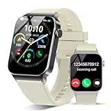 STECEi Reloj Inteligente Mujer con Llamada, 1,85' Smartwatch con 110+ Modos Deportivos, Monitor de Ritmo Cardíaco y Sueño, Impermeable IP68 Inteligente con DIY Esfera Reloj, Podómetro, Blanco