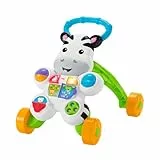 Fisher-Price Cebra parlanchina primeros pasos, andador correpasillos bebé +6 meses, versión español, embalaje reducido GXC34