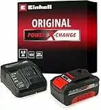 Einhell Original Kit de inicio Batería y cargador Power X-Change Volks.Akku (batería de iones de litio, 18 V, 4,0 Ah y cargador rápido, apto para todas las herramientas Power X-Change)