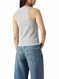 Levi's Mujer Camiseta sin Mangas de canalé Vacationer Starstruck Heather Grey Grey L