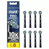 Oral-B Pro CrossAction Recambios para Cepillo de Dientes Eléctrico, Pack de 8 Cabezales, Negro - Originales