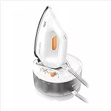 Braun CareStyle Compact Steam Generator, Plancha de Vapor con Suela FreeGlide 3D, Presión de 5,5 bar, Gran Depósito de Agua de 1,5 l, Función Eco, IS 2132 WH, Blanco Amarillo