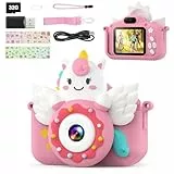 TIATUA Camara Fotos Infantil,1080P HD Selfie Video Cámara de Fotos para Niños,Videocámara Infantil con Pantalla de 2.0' y Tarjeta de 32 GB,Niños y Niñas de Años Regalos de Cumpleaño