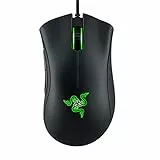 Razer DeathAdder Essential - Ratón Gaming con sensor óptico, 6400 DPI (5 botones programables, interruptores mecánicos, agarres laterales de goma), Negro