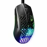 SteelSeries Aerox 3 - Ratón para Juegos Holey RGB - Diseño Ultraligero Resistente al Agua - Sensor óptico TrueMove Core de 8.500 dpi - Ónix