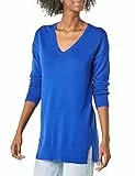 Amazon Essentials Jersey Tipo Túnica Ligero de Manga Larga y Cuello en Pico (Disponible en Tallas Grandes) Mujer, Azul Brillante, XXL