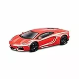 Bburago Street Fire Lamborghini Super Car - Modelo Coleccionable a Escala 1:43, increíblemente detallado, Fundido a presión, Metal, Rojo, Talla única