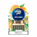 Ambipur 3Volution Naranja y Neroli Recambio De Ambientador Eléctrico 20 ml, 3 Aromas Que Se Alternan Para Combatir Los Olores