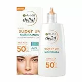 GARNIER DELIAL Crema Facial Fluida Uso Diário Muy Alta Protección Solar FPS50+ AntiImperfecciones Con Niacinamida, Fórmula No Comedogénica 40 ml