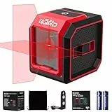 Funguard Nivel Láser Autonivelante 360 Grados, 20M Rojo Láser de Líneas Horizontales y Verticales, 2x AA Batería Incluida, IP54 para Obras de Construcción, Decoración del Hogar, DIY