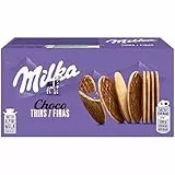 Milka Choco Finas Galletas con Chocolate con Leche de los Alpes, 126g