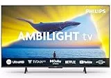 Philips Ambilight 43PUS8109 Smart TV 4K LED - Pantalla de 43 Pulgadas con Plataforma Titan OS, Pixel Precise Ultra HD y Sonido Dolby Atmos, Funciona con Alexa y Asistente de Google - Cromo Satinado