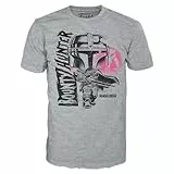 Funko Boxed tee: The Mandalorian - Mando - Large - (L) - Star Wars Mandalorian - Camiseta, Franela - Ropa - Idea Manga Corta para Adultos Hombres y Mujeres- Mercancia Oficial