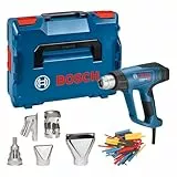 Bosch Professional pistola de aire caliente GHG 23-66 (hasta 650 °C, 4 programas personalizados, con boquillas, set de tubos termorretráctiles, L-BOXX)