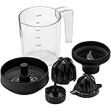 WMF Kult X - Cortador en espiral, exprimidor eléctrico para cortador en espiral, exprimidor de naranjas, exprimidor de limones eléctrico, 2 conos de prensa con jarra de 1 l
