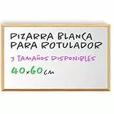 Pizarra Blanca, Pizarra con Marco de Madera para Pared con Material de Montaje, Pizarra para Bodas, Niños, Escuela y Hogar, Pizarra Pared ideal Aulas, Restauración y Eventos - Ofituria (40x60)
