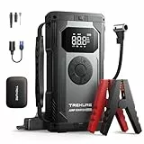 8 en 1 Arrancador Batería Coche con Inflador 150PSI, 23800mAh Arrancador de Coches para Vehículo(Toda Gasolina o 10L Diésel), 12V Jump Starter con 500-Lumen LED, 160W Salida de CC, 18W Carga Rápida