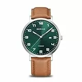 Bering Reloj de Cuarzo para Hombre, colección Titanium con Titanio y Cristal de Zafiro 18640-568, Pulsera