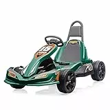 FEBER - GO Kart 12V, Coche Kart Infantil de Fórmula 1, Color Verde, Estilo Deportivo, 2 Marchas y Velocidad Entre 3 y 5 km/h, Seguro para Niños y Niñas Desde 3 a 5 años, Famosa (FEN15000)