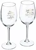 Mr. Wonderful Set de 2 Copas de Vino para Novios: Nos quedan Muchos sueños por Cumplir, 47cl, Multicolor, Talla única, 2