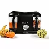 BÉABA Babycook Duo, Robot de cocina infantil 4 en 1, Tritura, cocina y cuece al vapor, Rápido en 15 minutos, Comida casera para bebés y niños, Capacidad XXL, 2 x 200 ml, Negro