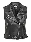 ONLY Onlvera Faux Leather Waistcoat Mujer Chaleco Negro S