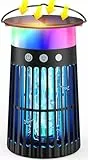 Anysun Mata Mosquitos Eléctrico Solar USB Recargable, Lámpara Antimosquitos Impermeable para Interiores y Exteriores, Trampa Antimosquitos para Casa, Jardín, Patio, Camping
