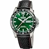 Festina Reloj Hombre F20699/3 Titanium Caja de Titanio Plateado Correa de Piel Negro