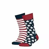 Tommy Hilfiger Classic Calcetines, Azul Marino/Rojo, 35-38 (Pack de 2) Unisex niños