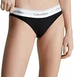 Calvin Klein Braguita Tipo Bikini para Mujer Algodón Elástico, Negro (Black), S
