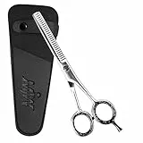 MJW Tijeras para Adelgazar el Cabello - Tijeras de Dientes para Cortar el Cabello de Acero Inoxidable, Tijeras para Mezclar Peluquería, Tijeras Ideales para Texturizar y Estratificar para Adultos