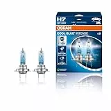 OSRAM COOL BLUE INTENSE H7, +100% más de brillo, hasta 5.000K, lámpara de faro halógena, aspecto LED, caja plegable colgante (2 lámparas)