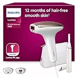 Philips Lumea Advanced BRI921/00 - Depiladora Luz Pulsada para la Depilación Permanente del Vello Visible en Casa con sensor de tono de piel, 2 Cabezales para Cuerpo y Cara y lápiz recortador compacto