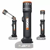 WORX Linterna LED 4 funciones 20V PowerShare | WX027.9 - Sin batería, ni cargador | 4 Funciones, cabezal giratorio, 80m de alcance