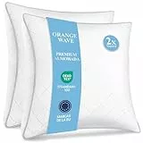 Orange Wave Almohada 60x60cm – Cojín de Lujo de Naturales, Comodidad Suave y Ergonómica para un Soporte Noches Placenteras