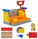 Rubble & Crew - Pack Taller CONSTRUCCIÓN + Figura Rubble + Arena MÁGICA DE Kinetic Sand + Accesorios - Patrulla Canina Juguetes - Juegos Infantiles - 6067082 - Juguetes Niños 3 años +
