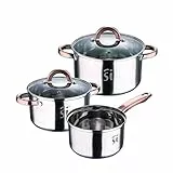 Bateria 5pc acero inoxidable, apta para inducción, colección Onil