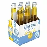 Corona Cero, Pack de 6 botellas x 33 cl, Cerveza con 100% Ingredientes Naturales, 0.0% Vol. de Alcohol