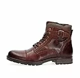 JACK & JONES - Jfwalbany Leather Brown Stone STS, Botas Estilo Motero Hombre, Marrón, 42 EU