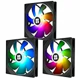 TR TL-C14C-S ventilador de enfriamiento de alto rendimiento 1500 rpm, ventilador de enfriamiento PWM de 4 pines con rodamiento S-FDB, 3 paquetes de ventilador de CPU (140 mm, argb)