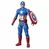 Marvel Avengers - Titan Hero Series - Figura de Acción de Superhéroe Capitán América de 30 cm, Personaje de Comic de Juguete