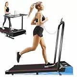 Cinta de Correr Eléctrica con Inclinación, 3.0HP Cinta de Andar portabilidad para el Hogar Debajo del Escritorio, Pantalla LED, 1-6 km/h, con Audio Bluetooth, Mando a Distancia y App