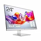 HP 524sh- Monitor de 23.8' FHD (1920x1080, IPS, 100 Hz, 5ms, 99% sRGB, 300 Nits, contraste 1500:1, Altura Ajustable) Negro con Soporte Plateado