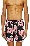 Diesel BMBX-RIO-41-ZIP CALZONCINI Bañador, Black+Red+Pink+White, S para Hombre