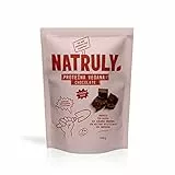 NATRULY Proteína Vegana BIO Chocolate, 81% Proteína, 100% Natural Sin Azúcar, Sin Gluten, Sin Lactosa, Sin Soja -350g