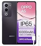 OPPO A5 - Smartphone Libre con IA, 6GB RAM + 128GB, Pantalla 6.67' 90Hz, Cámara 50MP, Batería 6000, Carga Rápida 45W, Versión Española – Morado
