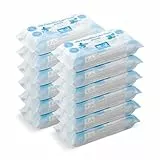 by Amazon Toallitas Húmedas Ultrasuaves para Bebés, 100% Fibras Vegetales, 99% Agua, 720 Toallitas, sin Perfume, 12 Paquetes de 60 (Anteriormente Marca Mama Bear, Mismo Producto)